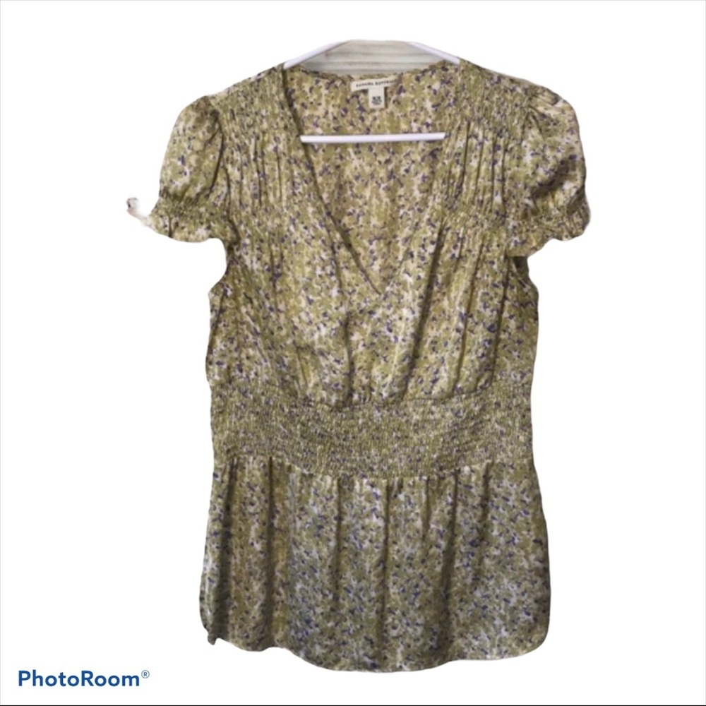 Banana Republic | Floral Print Satin Blouse